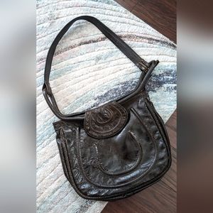 Exquisite J Anthropologie hobo bag